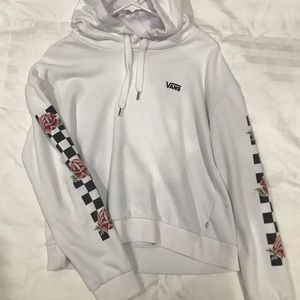 White vans checkered hoodie